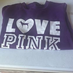 New Purple Size Medium Love Pink Victoria Secret Sweater 