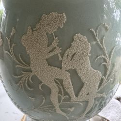 Lamp With Raised White Pattern Baby Blue Background