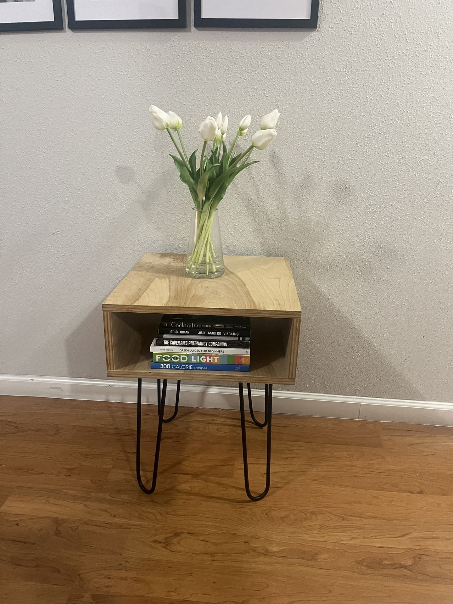 Croft modern industrial Nightstand/ end table