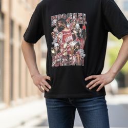 New Jordan Basketball Championship Print Tee Sz L 