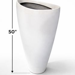 polyethylene White Planter - Tall