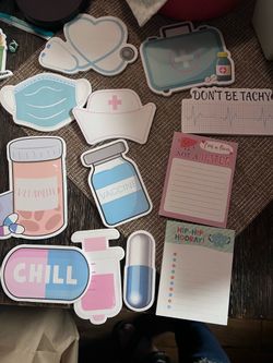 Medical Sticky Notes with a caddy
