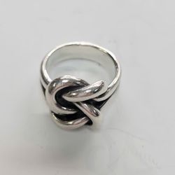 James Avery Sterling Silver ORIGINAL LOVER'S KNOT RING - Size 10- Retired