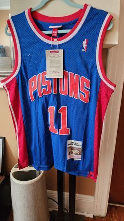 Men's Isiah Thomas Blue Detroit Pistons 1988/89 Hardwood Classics Swingman Player Jersey