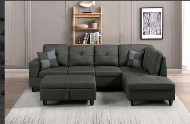 BRAND NEW SECTIONAL COUCH WITH OTTOMAN INCLUDED