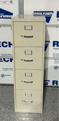 Tan 4 Drawer Filing Cabinet