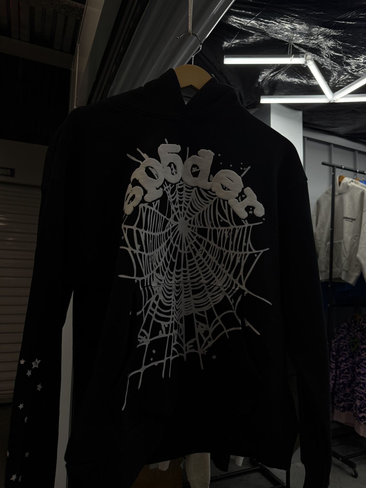 Sp5der Black Hoodie