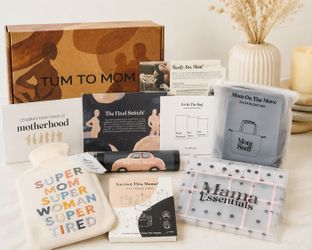 Tum To Mom Pregnancy & Postpartum Care Gift Box New Open Box Complete Set
