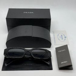 Prada PR1WS Black Designer Sunglasses With Box And Case