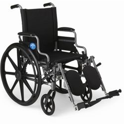 Medline Lightweight Folding Wheelchair (Swing-Back Arms + Leg Rests)