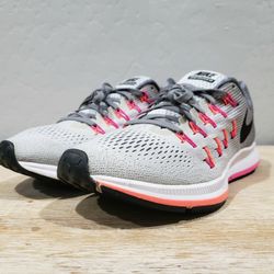 NIKE Air Zoom Pegasus 33 Women's (8.5) Pure Platinum/Black Cool Grey 