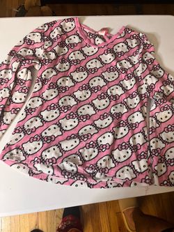Hello Kitty Pink Long Sleeve Fleece Pajamas