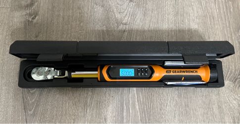 3/8 in. Drive 10-100 ft./Ibs. Flex-Head Electronic Torque Wrench with Angle