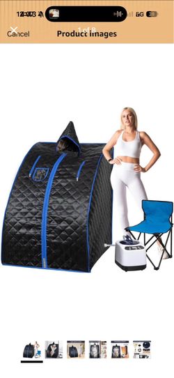 Sit Down portable Sauna Red Light with Chair