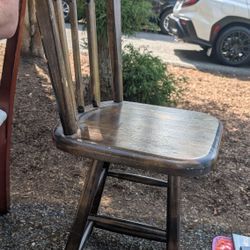 Solid Wood Small Swivel Task Chair