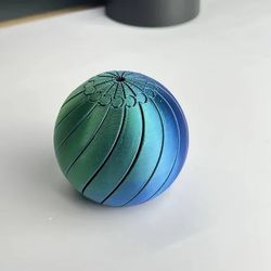 Decorative Iridescent Carved Sphere