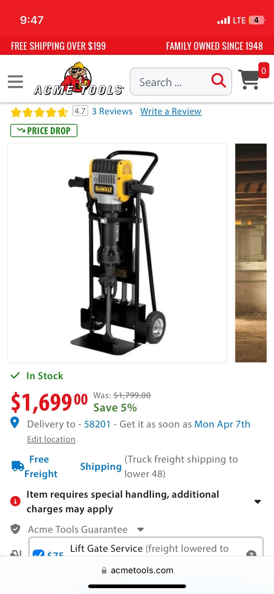 DEWALT Jack Hammer