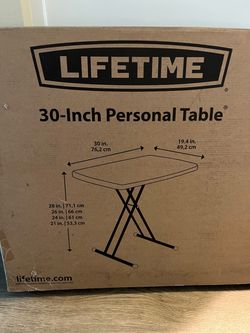 Lifetime Tray Table Adjustable, New!