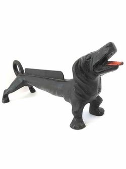 Antique - Cast Iron - Dachshund - Bootscraper / Doorstop - $110