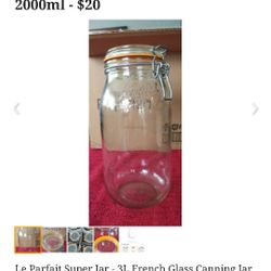 Le Parfait Super Canning Jars 3L