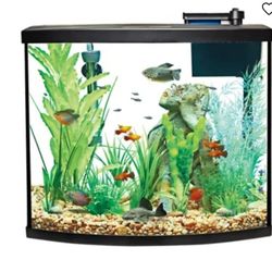 36 Gallon  Complete Bow Fish Tank, Stand , Pump, Filter & Ornaments- Ect.