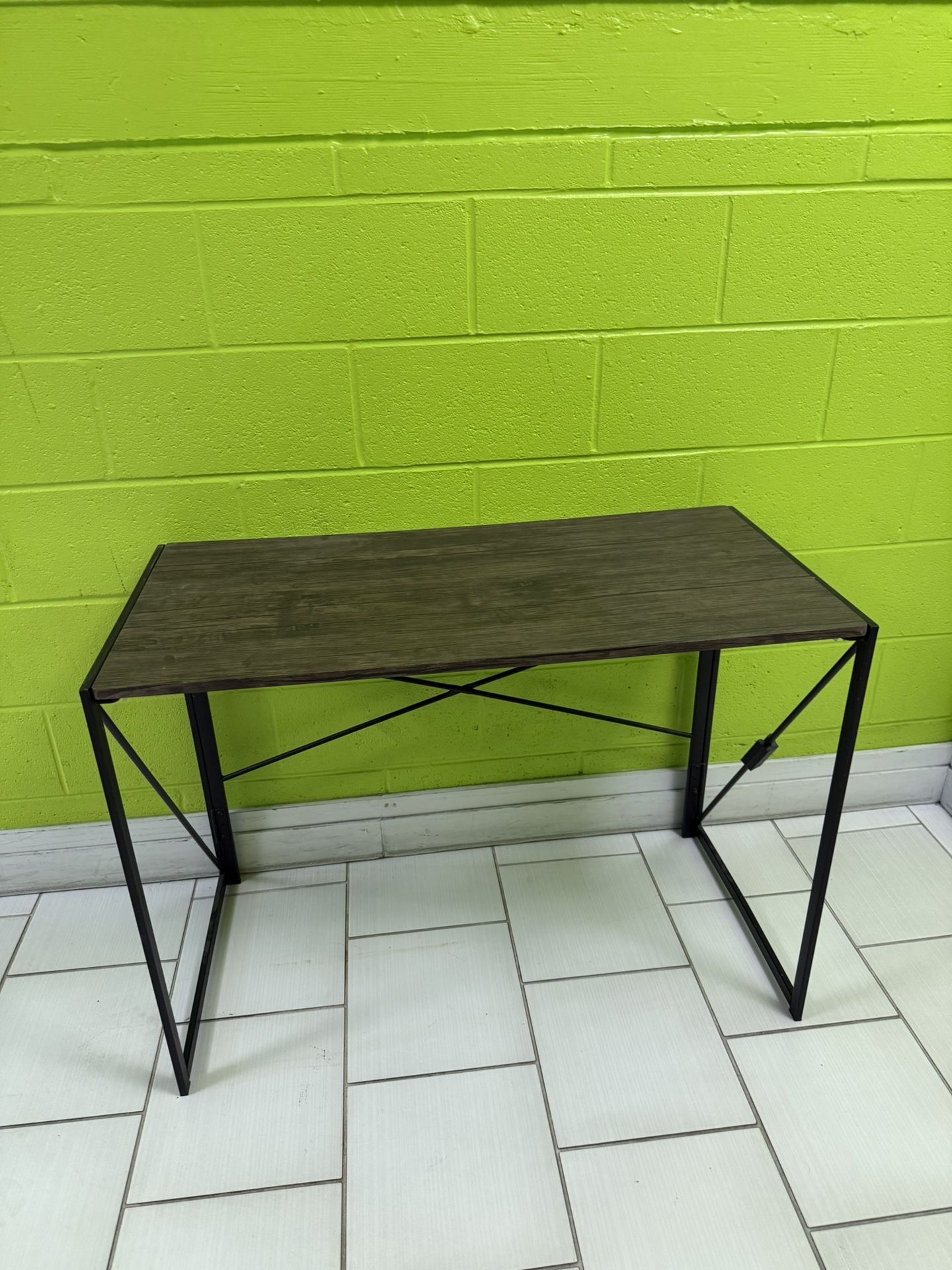 WOHOMO Modern Small Computer Folding Desk For Home Office, Brown, 39in
