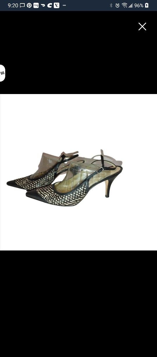 Ann Taylor Calf Hair Sling Back Pumps Size 8.5M