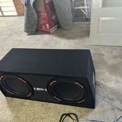 Dual 12 Inch Subwoofer With Built In Amp