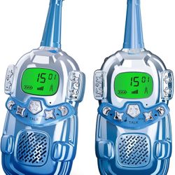Mini Robot Kids Walkie Talkies 2 Pack,Walkie Talkies for Kids with Backlit LCD Flashlight,3-12 Year Boy Girl Gift,Birthday Christmas Toy Gift,3 KM Ran