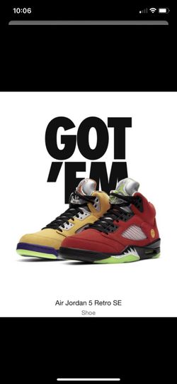 Jordan 5 “what the” size 10 1/2