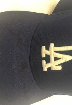 Dodgers baseball cap signed by Joe Torre