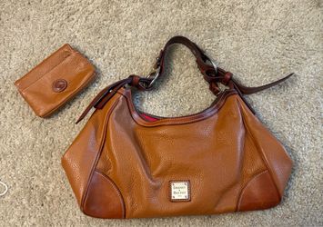 Dooney & Bourke Faux Leather Purse w/ Red Lining & Matching Coin Purse