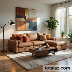 Sleeper Sofa Pull Out Bed with Storage Chaise