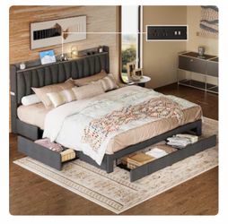Brand new king size bed frame with a brand new mattress included $500 - free same day delivery