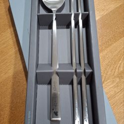 Spoon & Chopsticks Set, Stainless Steel, NEW