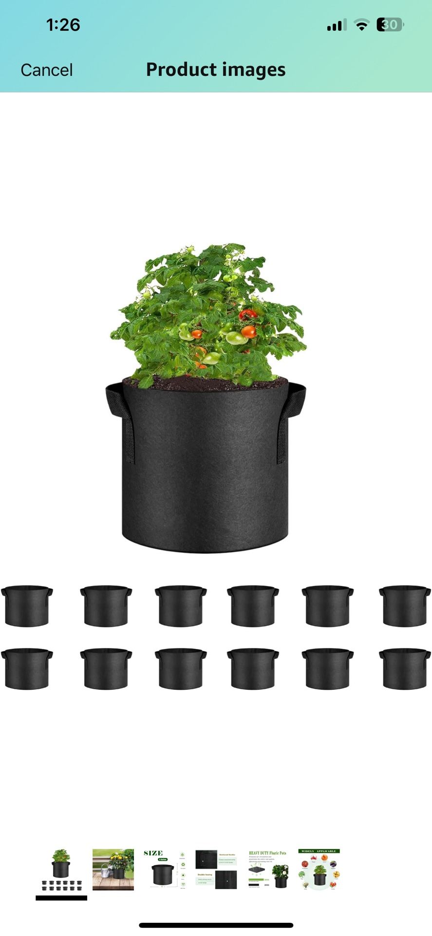 3 Gallon 12 Packs Grow Bags, Fabric pots for Gardening,300G Thickened Planting Bags