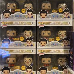 Funko POP Animation! One Piece Luffy & Foxy 2pk Chase