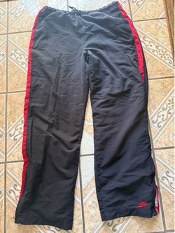Nike track pants, black and red, Large