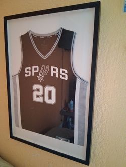 Manu ginobili spurs framed jersey