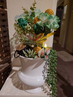 St. Patrick's Day Silk Floral Arrangement 
