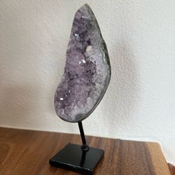Natural Crescent Amethyst on Stand