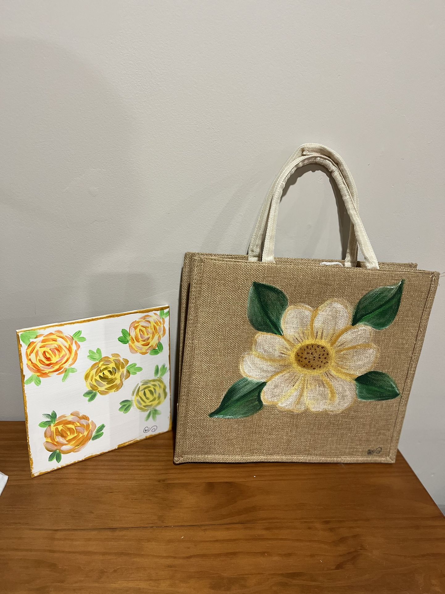 Hat And Totes Hand Painted