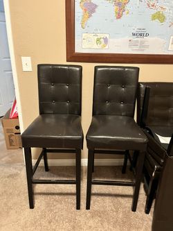 2 Leather Bar Stool