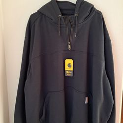 New  Men's 1/4 Zip Carhartt Sweatshirt 4XL