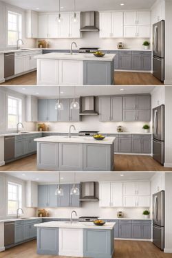 Custom Kitchen Cabinets with Island | Modern Design | Same-Day Pickup Available