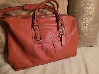 Coach Orange Satchel Handbag