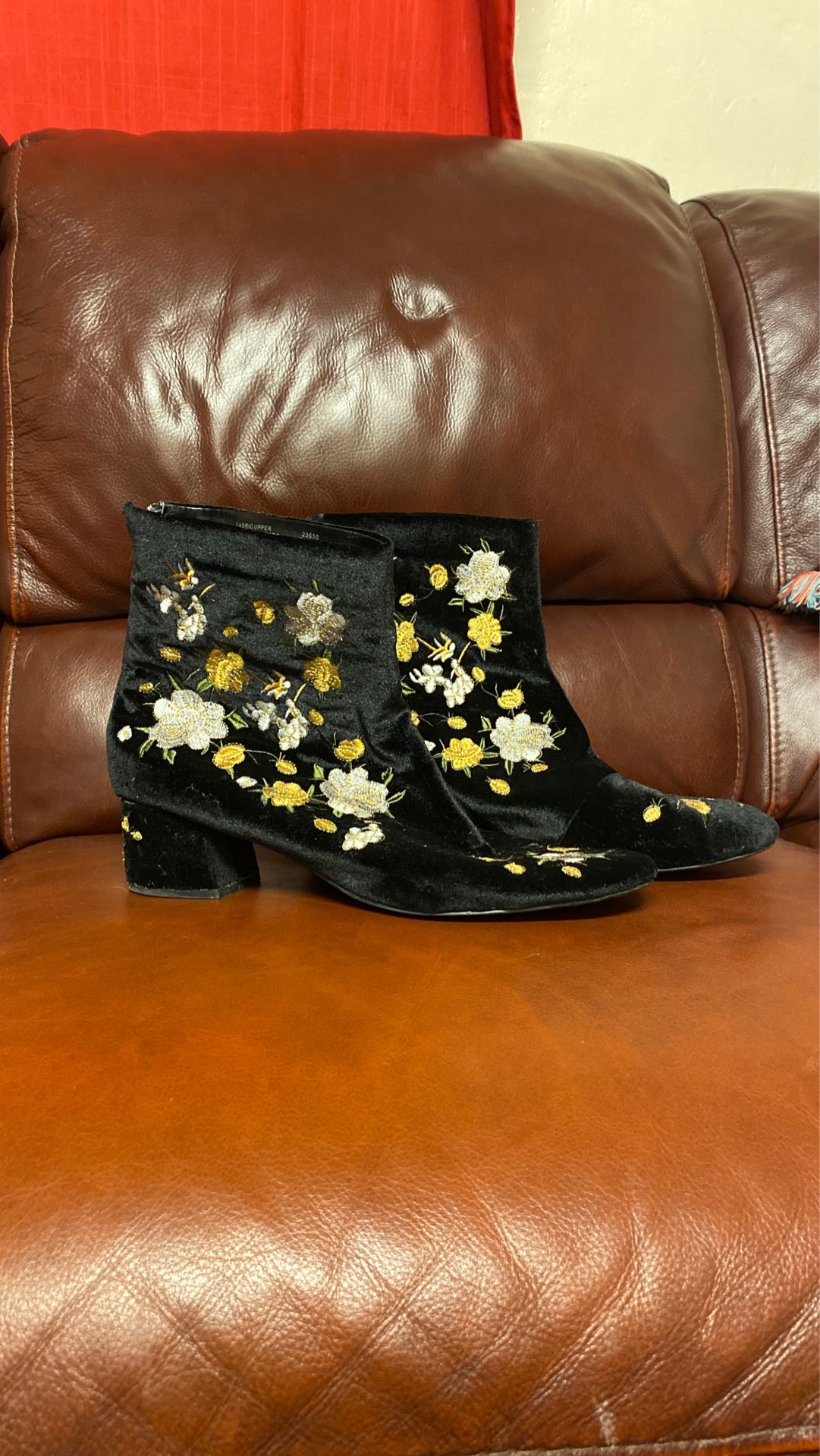 Black Suede Booties, Woman’s Size 11