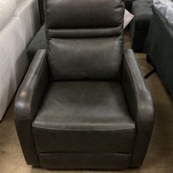 Aldryn Leather Power Glider Recliner Couch With USB/USB-C Ports New Scratch And Dent