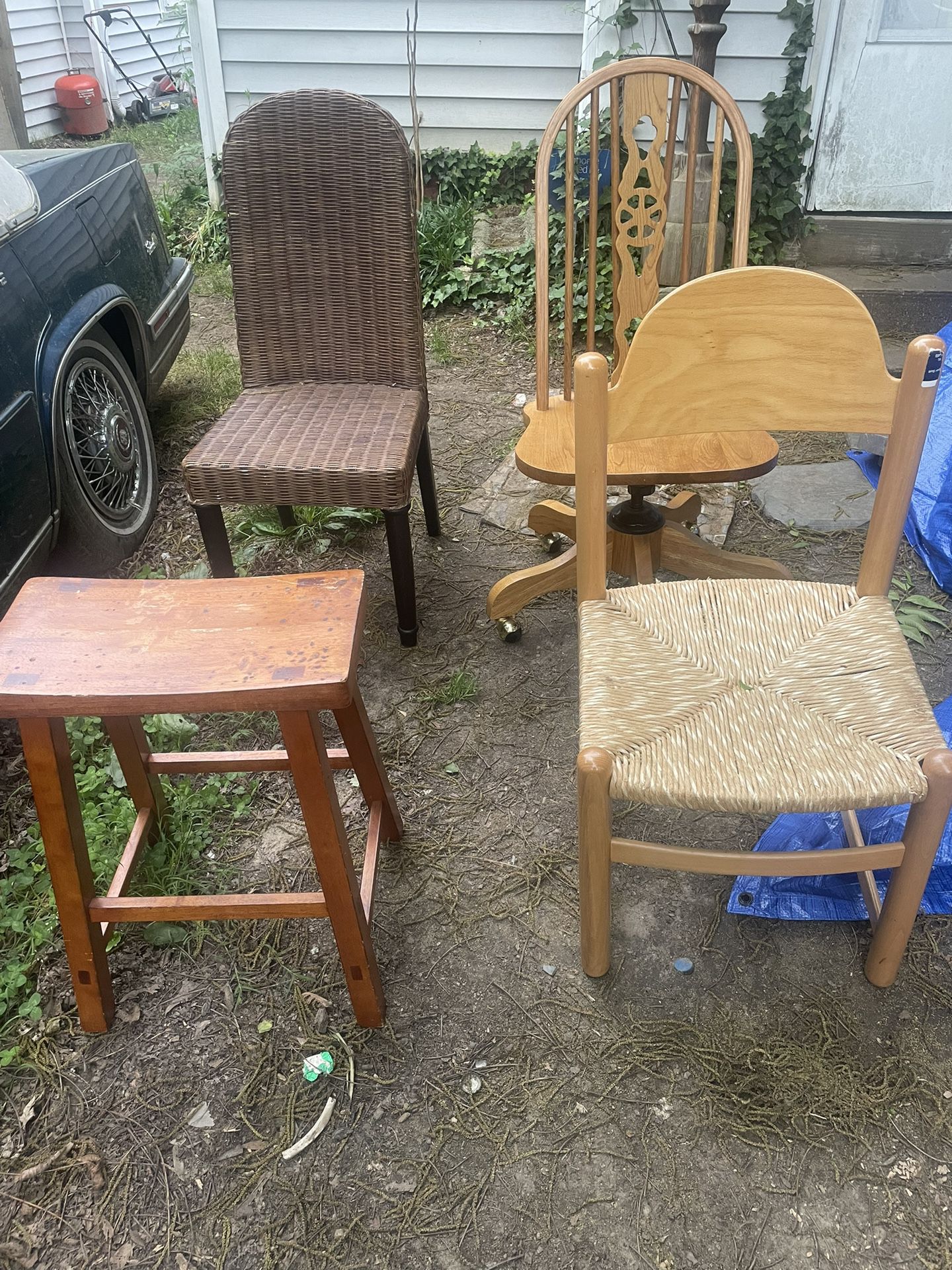 4 Wooden Chairs, Five Dollars Each