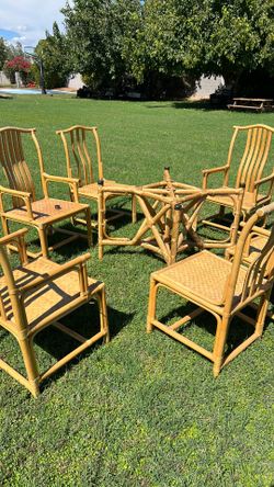 Md century bamboo patio set needs glass top